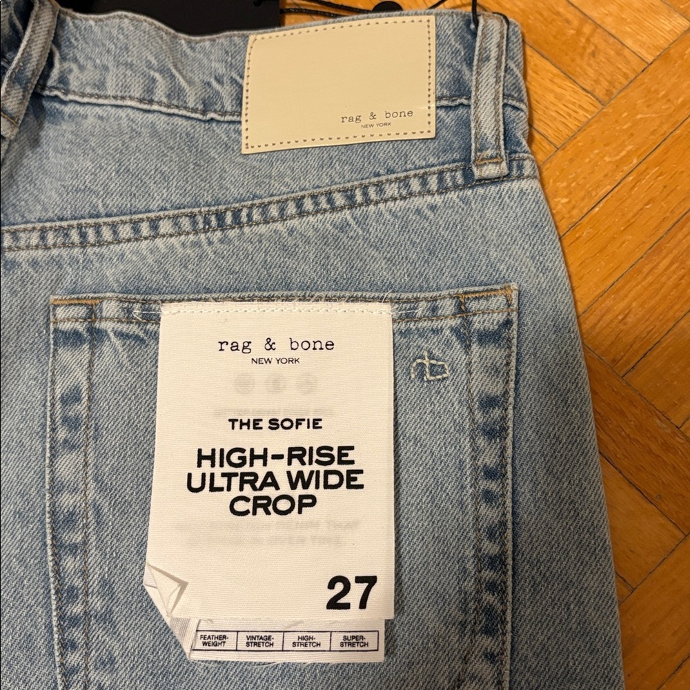 Rag& Bone Wide-Leg Light Blue Jeans - Picture 9 of 13